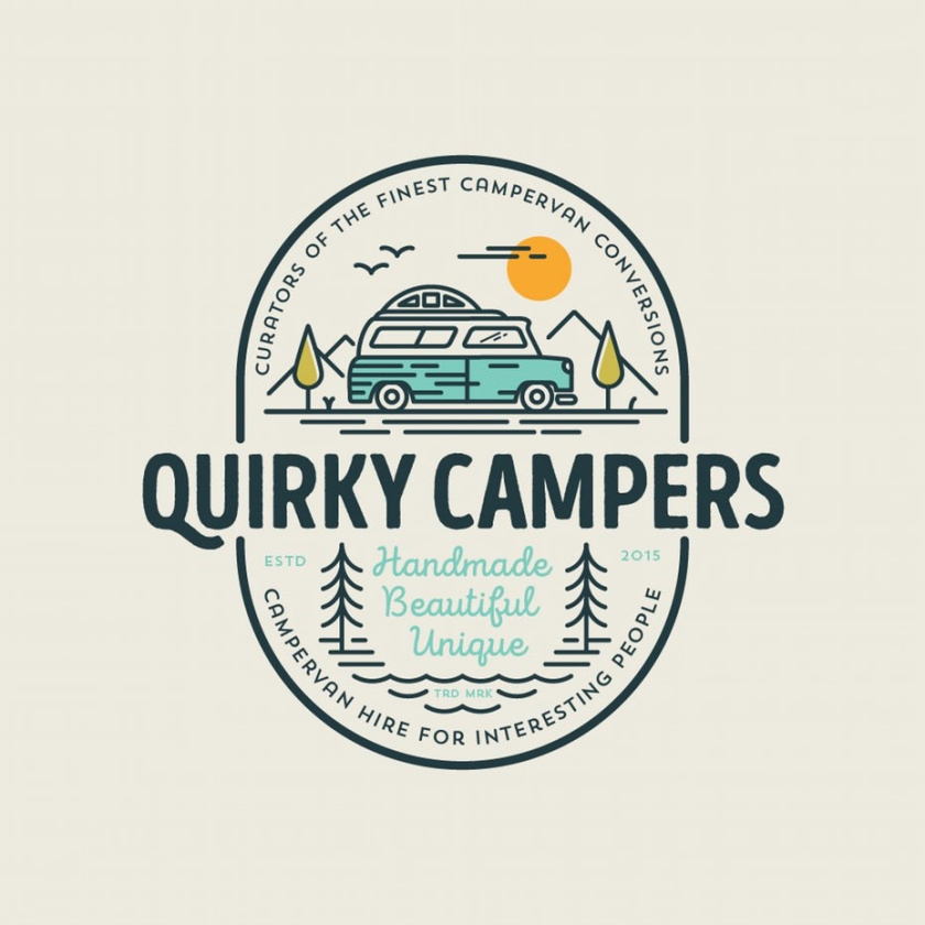 Quirky Campers旅行標(biāo)志設(shè)計(jì)