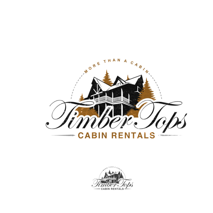 Timber Tops Cabin Rentals酒店標(biāo)志設(shè)計(jì)