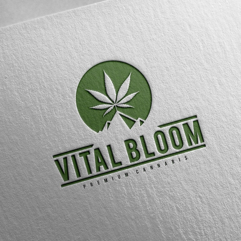 Vital Bloom大麻標(biāo)志設(shè)計(jì)