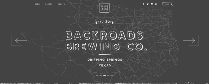 輪廓字體-Backgroads Brewing Co.網(wǎng)站設(shè)計(jì)