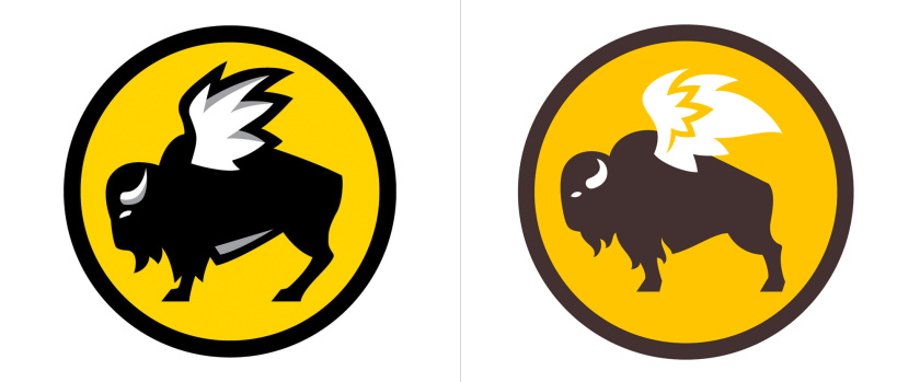 Buffalo Wild Wings體育酒吧新logo設(shè)計(jì),帶翅膀的水牛形象 Buffalo Wild Wings體育酒吧新logo設(shè)計(jì),帶翅膀的水牛形象