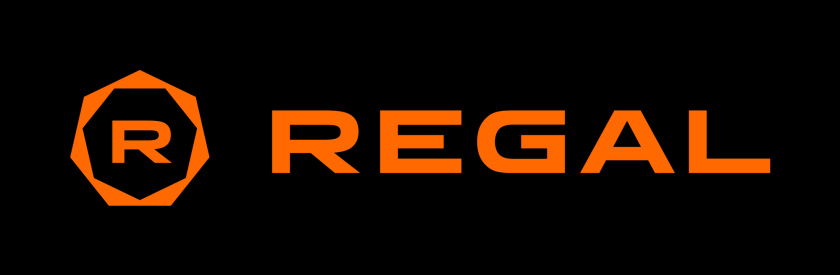 Regal富豪電影劇院logo設(shè)計，一個環(huán)繞的七變形+字母R