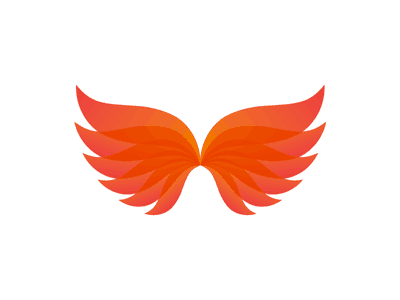 紅色鳳凰的翅膀logo設(shè)計