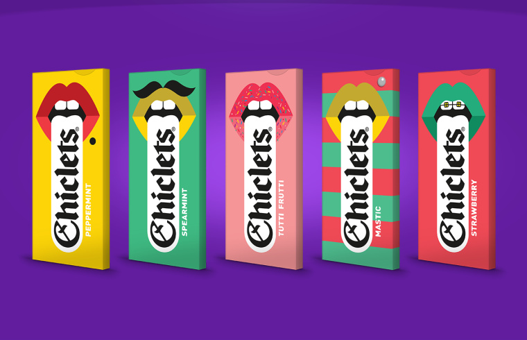 Chiclets 口香糖包裝設(shè)計“大嘴長舌頭篇”-上海包裝設(shè)計公司欣賞