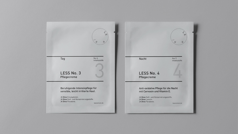 LESS化妝品品牌：最小的品牌標識與最簡單的包裝設(shè)計