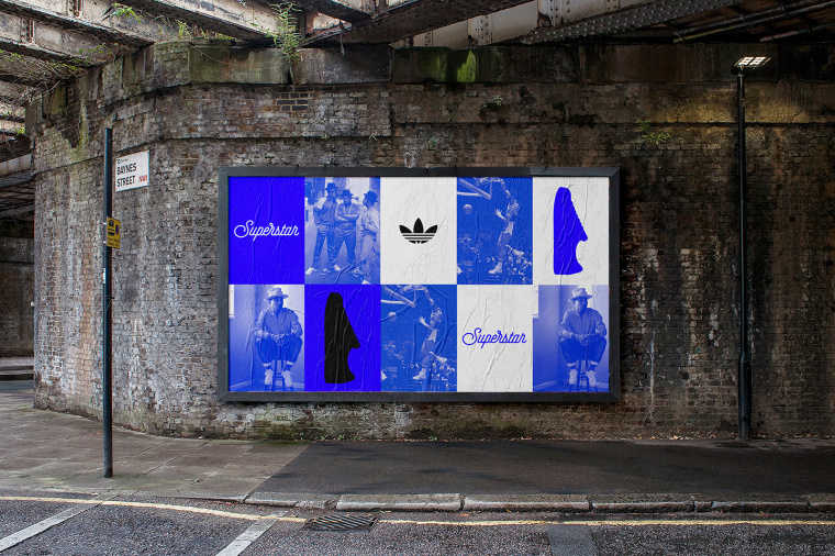 阿迪達斯超級巨星50周年紀念版紫色包裝設(shè)計、品牌設(shè)計與海報設(shè)計