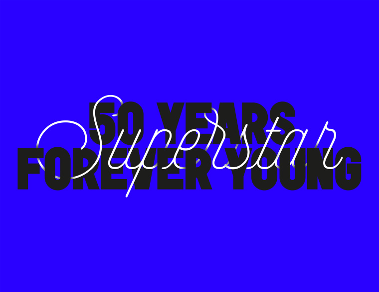 阿迪達斯超級巨星50周年紀念版紫色品牌設(shè)計與海報設(shè)計