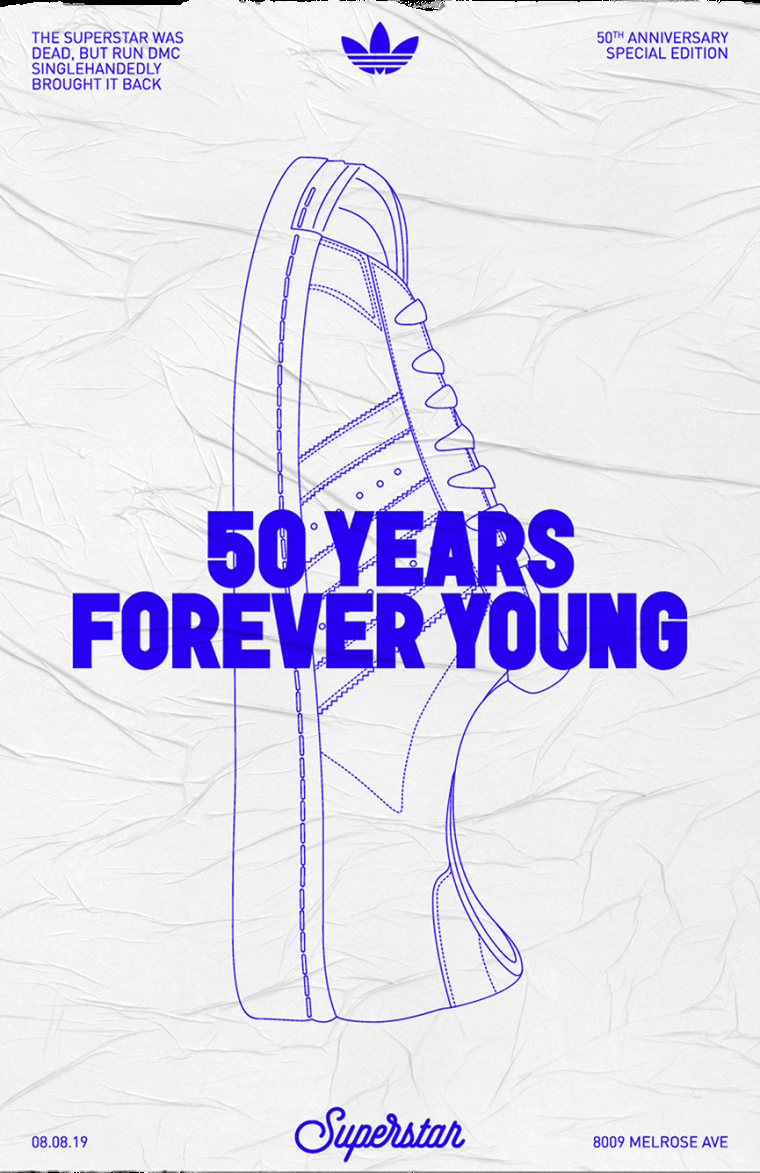 阿迪達斯超級巨星50周年紀念版紫色包裝設(shè)計、品牌設(shè)計與海報設(shè)計