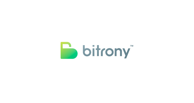 Bitrony 安全支付公司logo設(shè)計，字母B與鎖具的結(jié)合