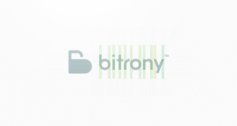 Bitrony 安全支付公司logo設(shè)計，字母B與鎖具的結(jié)合