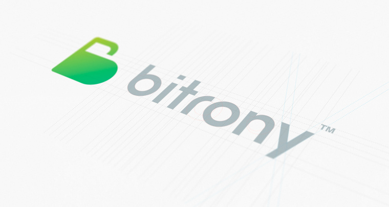 Bitrony 安全支付公司logo設(shè)計，字母B與鎖具的結(jié)合