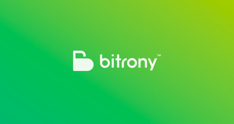 Bitrony 安全支付公司logo設(shè)計，字母B與鎖具的結(jié)合