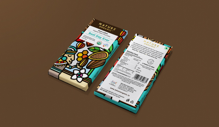 Nature Organic自然有機巧克力包裝設(shè)計,幾何插畫風驚艷設(shè)計 Nature Organic自然有機巧克力包裝設(shè)計,幾何插畫風驚艷設(shè)計