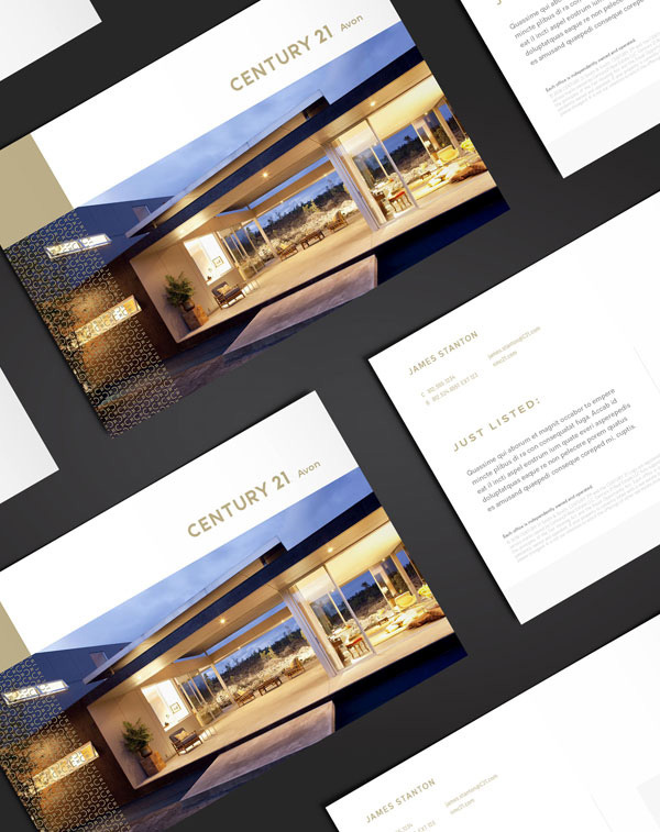 Century 21 房地產(chǎn)中介代理公司新品牌形象設(shè)計與logo設(shè)計-傳單設(shè)計