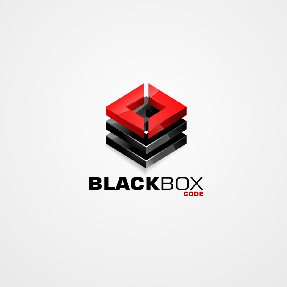 3D幾何徽標(biāo)logo設(shè)計-黑色盒子3D logo設(shè)計