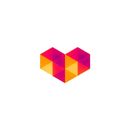 對稱和平衡的幾何logo設(shè)計-多彩logo