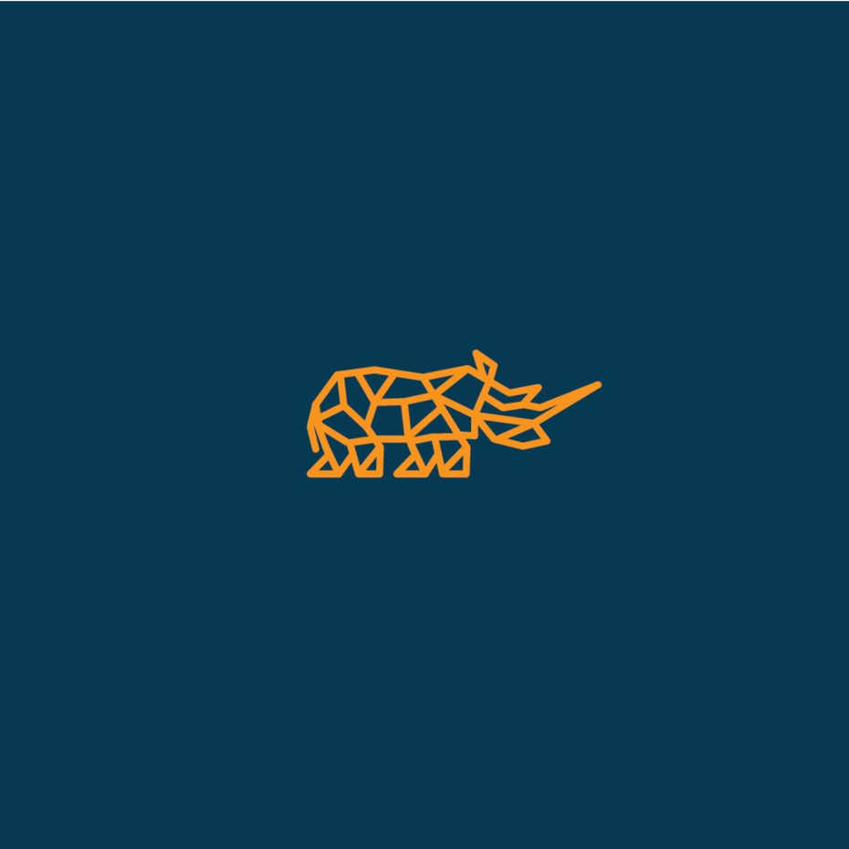 簡單的幾何形狀的logo設(shè)計-犀牛動物logo