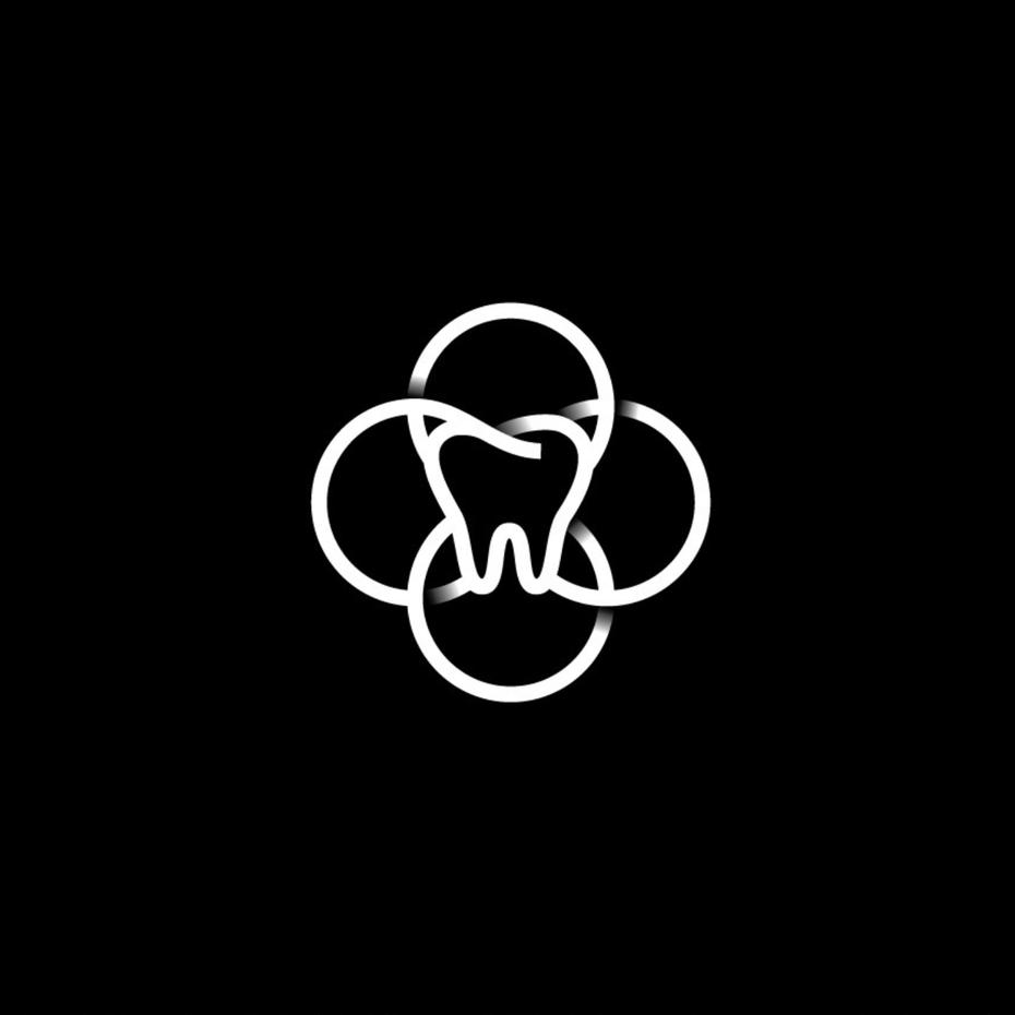 簡單的幾何形狀的logo設(shè)計-齒的曲線和紋理logo