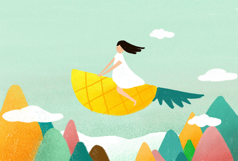 鳳梨酥店“一封情酥”插圖畫式包裝設(shè)計(jì)“情不自已，酥給了你”