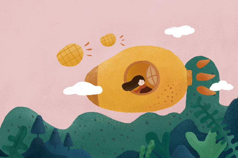 鳳梨酥店“一封情酥”插圖畫式包裝設(shè)計(jì)“情不自已，酥給了你”