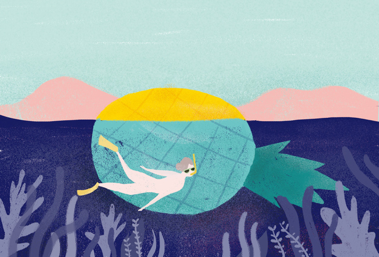 鳳梨酥店“一封情酥”插圖畫式包裝設(shè)計(jì)“情不自已，酥給了你”