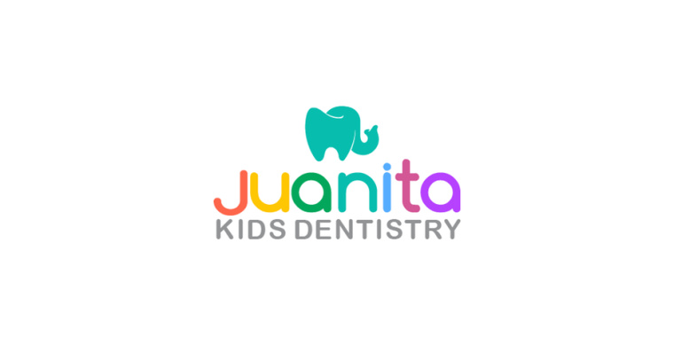 Juanita孩子牙科多色標(biāo)志設(shè)計(jì)