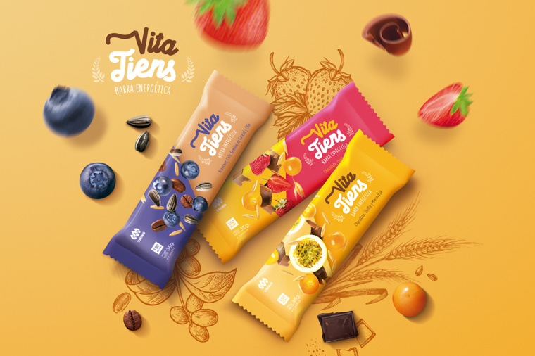 Vita Tiens 能量棒包裝設計,爆炸能量和活力主題設計 Vita Tiens 能量棒包裝設計,爆炸能量和活力主題設計