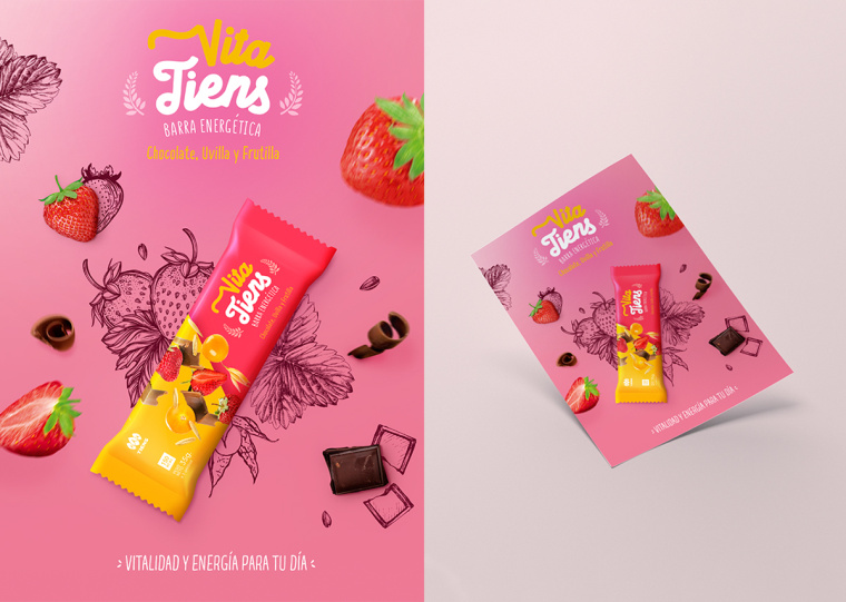 Vita Tiens 能量棒包裝設計,爆炸能量和活力主題設計 Vita Tiens 能量棒包裝設計,爆炸能量和活力主題設計