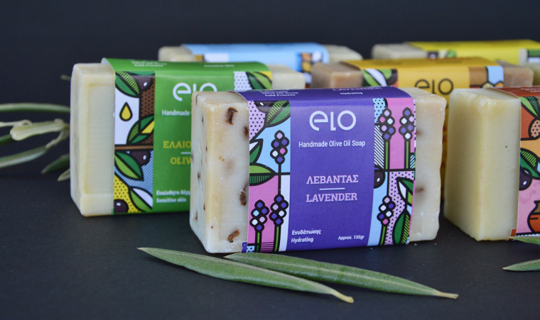 Elo 天然手工肥皂品牌波譜幾何藝術(shù)風格包裝設(shè)計
