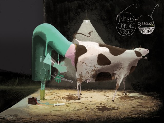 Gweleo 眼鏡商城搞怪幽默手法平面創(chuàng)意廣告設(shè)計-獸醫(yī)