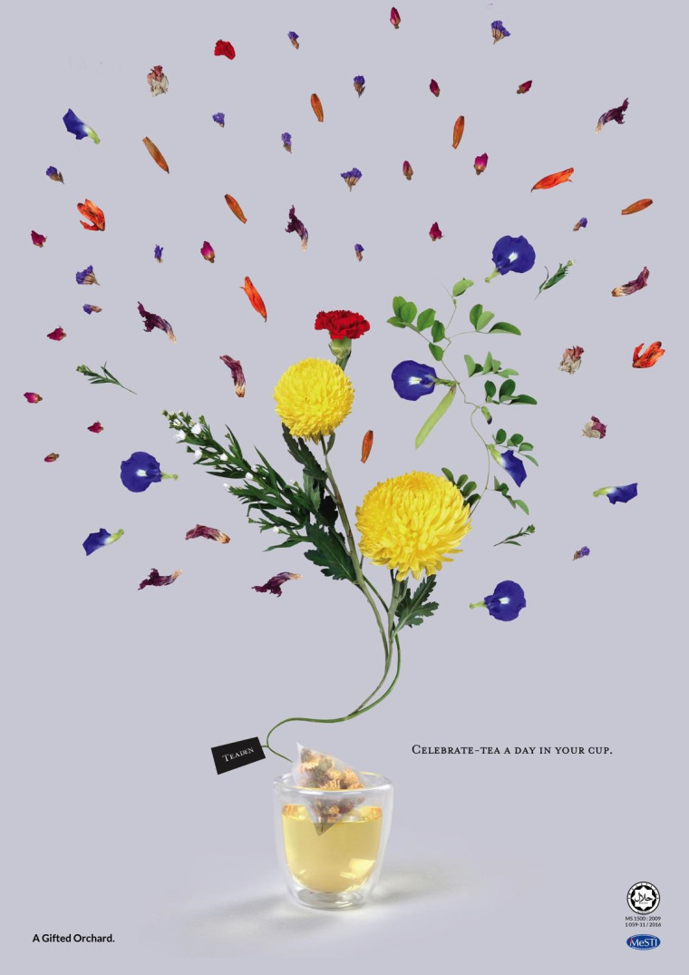 Teaden 袋泡茶平面創(chuàng)意廣告設計“在你的杯子里慶祝一天的茶” Teaden 袋泡茶平面創(chuàng)意廣告設計“在你的杯子里慶祝一天的茶”