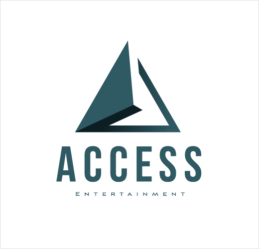 Access 娛樂媒體投資公司品牌形象設計-立體陰影設計手法logo設計 Access 娛樂媒體投資公司品牌形象設計-立體陰影設計手法logo設計