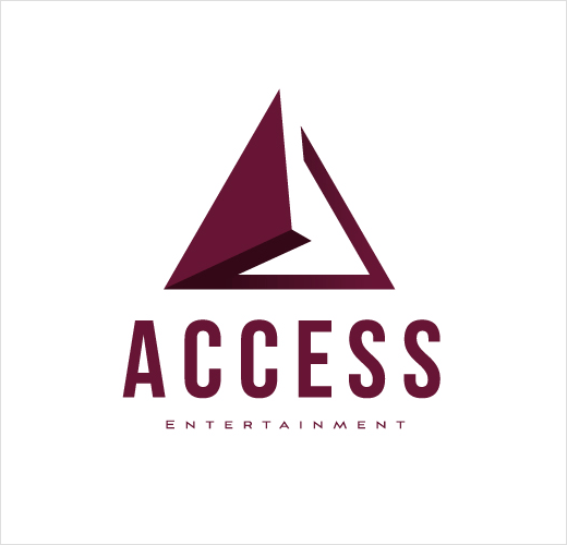 Access 娛樂媒體投資公司品牌形象設計-立體陰影設計手法logo設計 Access 娛樂媒體投資公司品牌形象設計-立體陰影設計手法logo設計