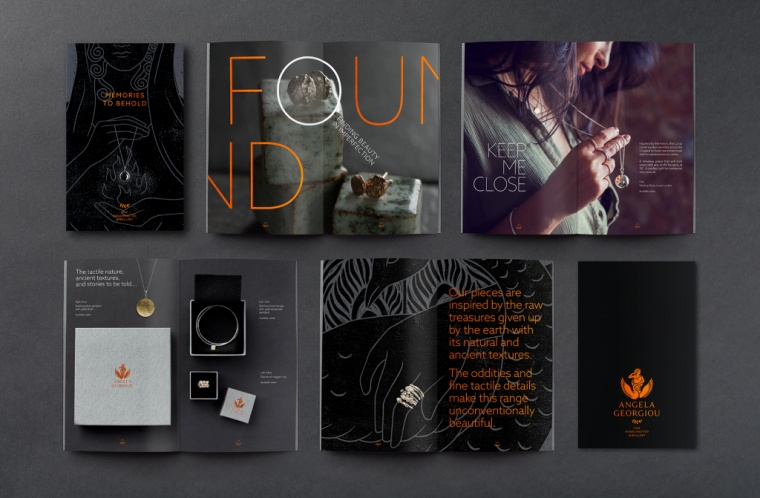 奢侈品品牌設(shè)計：Angela Georgiou珠寶首飾品牌形象VI設(shè)計-畫冊設(shè)計