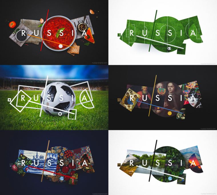 俄羅斯國家旅游品牌logo設(shè)計(jì)品牌VI形象設(shè)計(jì)，幾何俄羅斯地圖logo設(shè)計(jì)