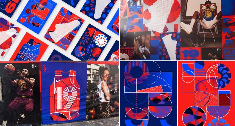 大膽絢麗品牌形象設(shè)計-籃球俱樂部品牌形象設(shè)計”藍紅對比“