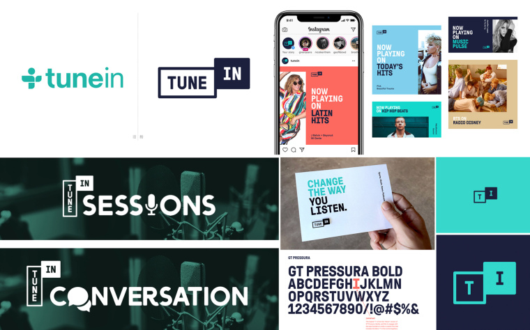 字母極簡運用品牌形象設(shè)計-tunein品牌形象設(shè)計