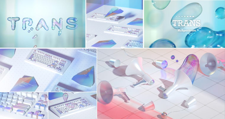 重質(zhì)感品牌形象設(shè)計-通透干凈的氣泡材質(zhì)風格