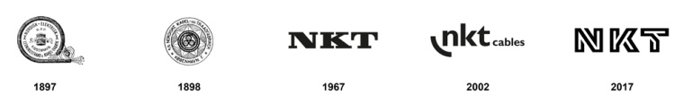 NKT 電線電纜企業(yè)標志設計，線條連接工業(yè)設計風格