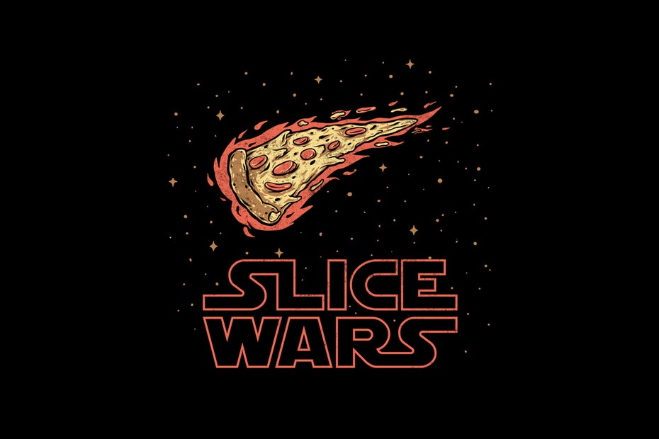 Slice Wars 餐廳餐飲彗星logo設(shè)計(jì)-上海尚略logo設(shè)計(jì)公司欣賞