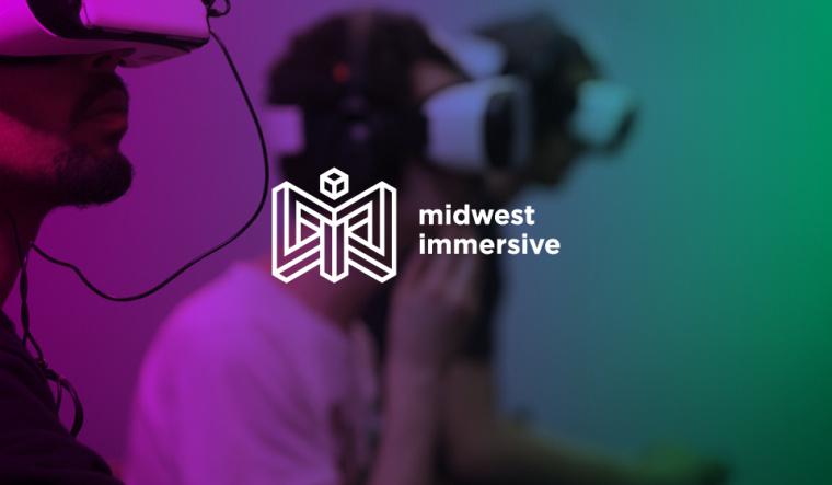 虛擬現(xiàn)實MWI極具未來感的品牌形象VI設(shè)計標(biāo)志設(shè)計，字母與圖形的多重創(chuàng)意組合