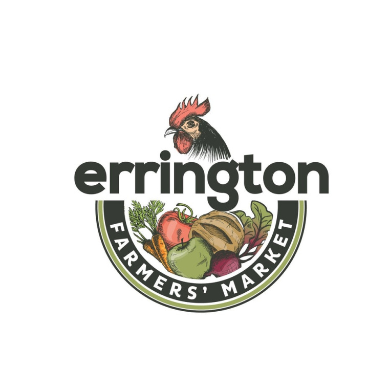 自然色彩方案標志設計：errington農(nóng)民農(nóng)產(chǎn)品市場菜場標志設計