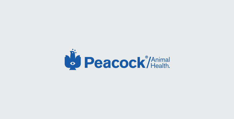 Peacock獸醫(yī)藥物品牌形象VI設(shè)計logo設(shè)計，孔雀的矢量化圖案