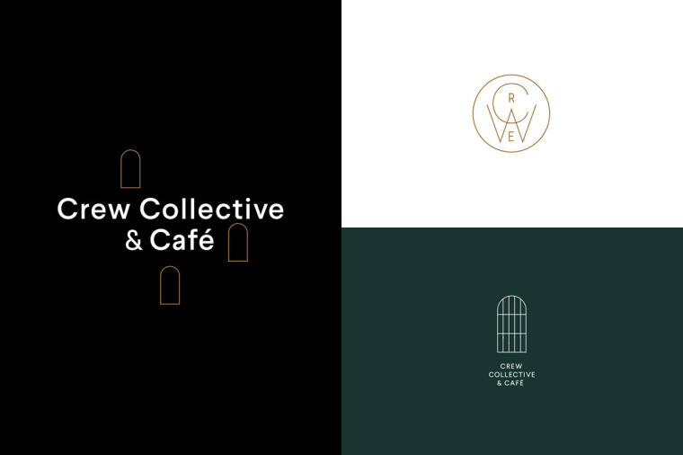 Crew Collective＆cafe品牌形象VI設(shè)計(jì)logo設(shè)計(jì)，現(xiàn)代美學(xué)與傳統(tǒng)設(shè)計(jì)元素相結(jié)合