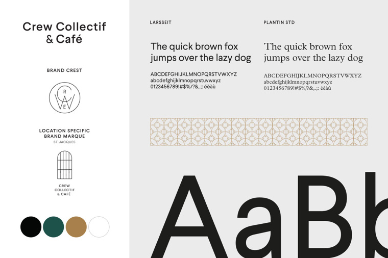 Crew Collective＆cafe品牌形象VI設(shè)計(jì)logo設(shè)計(jì)，現(xiàn)代美學(xué)與傳統(tǒng)設(shè)計(jì)元素相結(jié)合