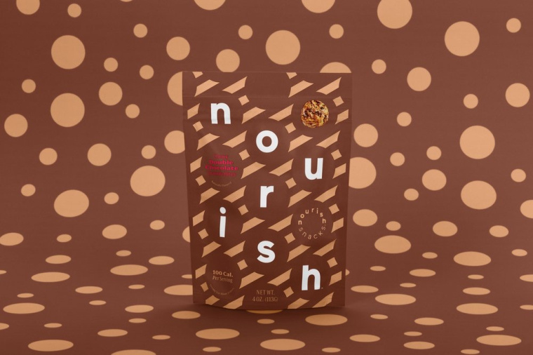 Nourish健康零食食品品牌包裝設(shè)計(jì)，色彩斑斕的條紋色塊來傳遞樂趣