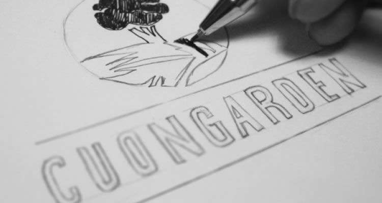 Cuongarden花園logo設(shè)計草圖-上海logo設(shè)計公司