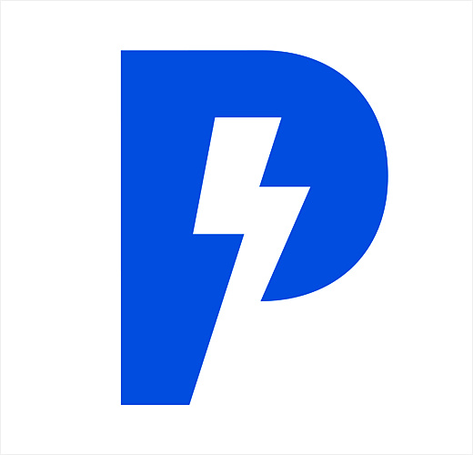 電動(dòng)汽車(chē)技術(shù)公司Protean Electric 企業(yè)logo設(shè)計(jì)，閃電字母P