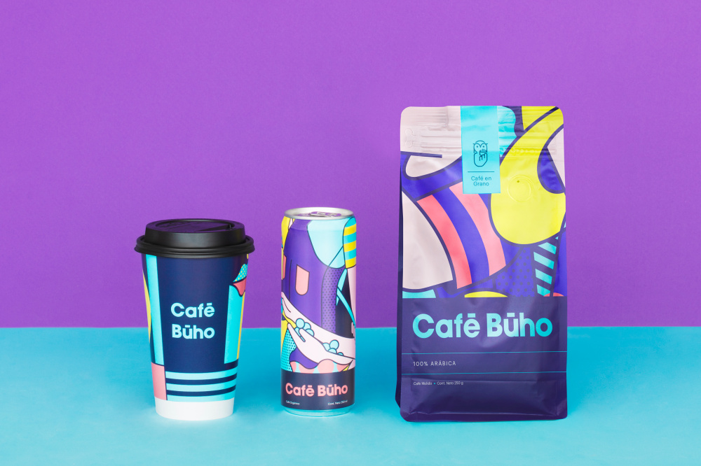 Cafe Buho 咖啡店品牌形象設(shè)計(jì)包裝設(shè)計(jì)，城市藝術(shù)和街頭漫畫風(fēng)格