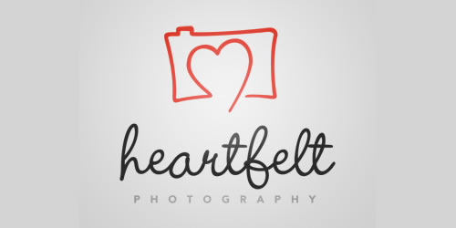 紅色標志設(shè)計靈感品牌Heartfelt Photography